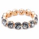 Bracelet “Glare” (Silver Night) dazzling with Crystals by Swarovski®