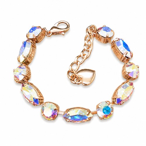 Bracelet “Chic II” (Aurora Borealis) embellished with Crystals by Swarovski®