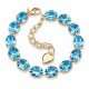 Käevõru naistele DiamondSky „Venus II (Aquamarine Blue)“ Swarovski kristallidega