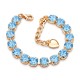 Bracelet “Classic” (Aquamarine Blue) embellished with Crystals by Swarovski®