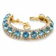 Käevõru naistele DiamondSky „Crystal Shackle (Aquamarine Blue)“ Swarovski kristallidega