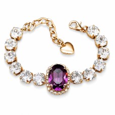 Käevõru naistele DiamondSky „Sofia II (Amethyst)“ Swarovski kristallidega