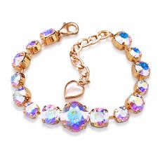 Käevõru naistele DiamondSky „Glare II (Aurora Borealis)“ Swarovski kristallidega