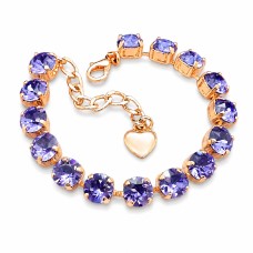 Käevõru naistele DiamondSky „Klassika (Tanzanite)“ Swarovski kristallidega