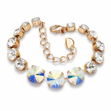 Käevõru naistele DiamondSky „Rainbow II (Aurora Borealis)“ Swarovski kristallidega