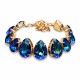 Käevõru naistele DiamondSky „Kristalne Piisk II“ (Bermuda Blue) Swarovski® kristallidega