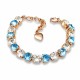 Käevõru naistele DiamondSky „Sulle II (Aquamarine Blue / Crystal)“ Swarovski kristallidega