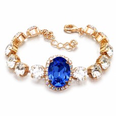 Käevõru naistele DiamondSky „Sofia II (Sapphire)“ Swarovski kristallidega