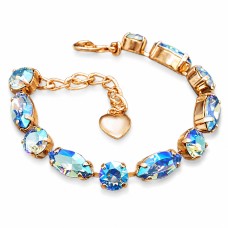 Käevõru naistele DiamondSky „Chic II (Light Sapphire Shimmer)“ Swarovski kristallidega