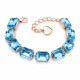 Käevõru naistele DiamondSky „Radiance (Aquamarine Blue)“ Swarovski kristallidega