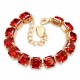 Bracelet “Imperial” (Scarlet) embellished with Crystals by Swarovski®
