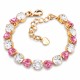 Браслет "Романтическая Нежность II (Crystal / Rose)" с кристаллами Swarovski®