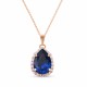Кулон «Небесная Капля III (Reinvented Dark Sapphire)» с кристаллами Swarovski®