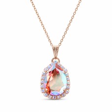 Pendant “Celestial Drop III (Rose Peach Shimmer)” created with Crystals by Swarovski®
