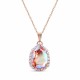 Кулон «Небесная Капля III (Rose Peach Shimmer)» с кристаллами Swarovski®