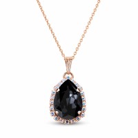 Кулон «Небесная Капля III (Graphite)» с кристаллами Swarovski®