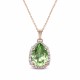Кулон «Небесная Капля III (Reinvented Peridot)» с кристаллами Swarovski®