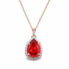 Pendant “Celestial Drop III (Scarlet)” created with Crystals by Swarovski®