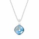 925 Sterling Silver Pendant “Glare II” (Aquamarine) dazzling with Crystals by Swarovski®