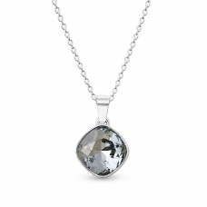925 Sterling Silver Pendant “Glare II (Silver Night)” created with Crystals by Swarovski®