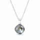 Серебряный кулон 925 пробы «Ослепительный Блеск II (Silver Night)» с кристаллами Swarovski®