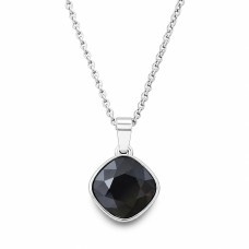 925 Sterling Silver Pendant “Glare II (Jet)” created with Crystals by Swarovski®