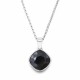 Серебряный кулон 925 пробы «Ослепительный Блеск II (Jet)» с кристаллами Swarovski®