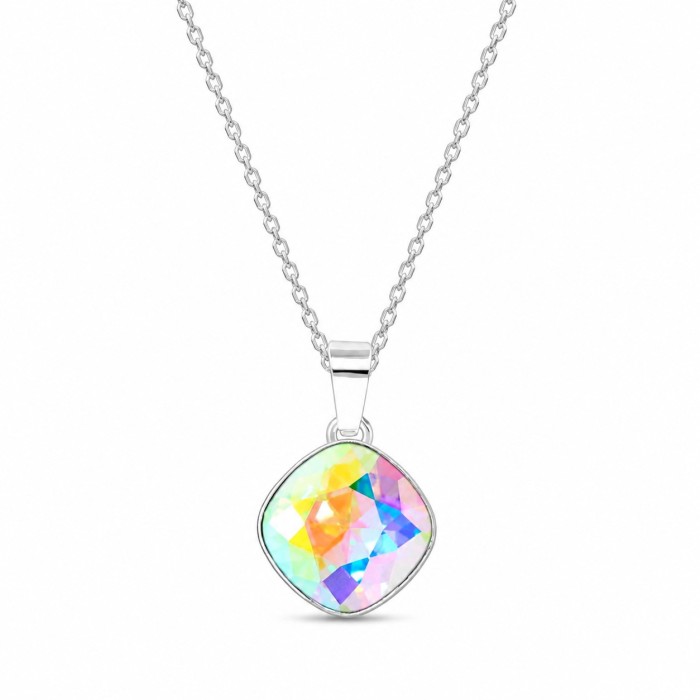 Hõbedane ripats „Glare II (Aurora Borealis)“ Swarovski® kristallidega