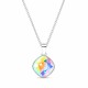 Hõbedane ripats „Glare II (Aurora Borealis)“ Swarovski® kristallidega