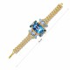Браслет «Aurora (Aquamarine / Light Sapphire Shimmer / Light Sapphire / Reinvented Cool Blue)» с кристаллами Swarovski®
