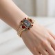 Браслет «Aurora (Dark Grey Ignite / Light Siam)» с кристаллами Swarovski®