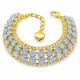 Браслет «Небесный Шёпот (Air Blue Opal)» с кристаллами Preciosa®