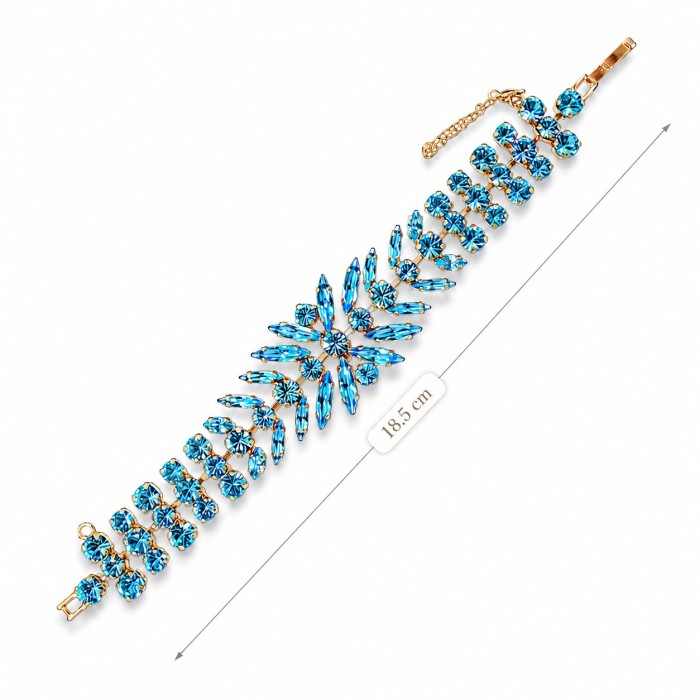 Käevõru naistele DiamondSky „Kristalne kiusatus (Aqua Bohemica)“ Preciosa® kristallidega