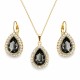 Ehtekomplekt naistele „Celestial Drop (Silver Night)“ Swarovski® kristallidega