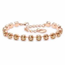 Браслет "Классика III (Golden Shadow)" с кристаллами Swarovski®