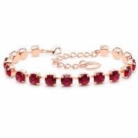 Bracelet “Classic III” (Ruby) created with Crystals by Swarovski®