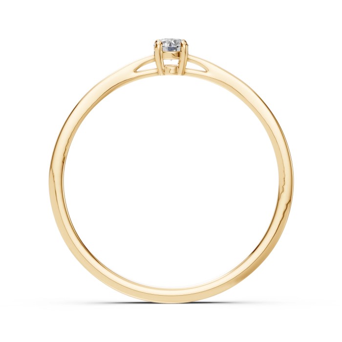 14K Yellow Gold Diamond Ring “Light of Her Eyes V”