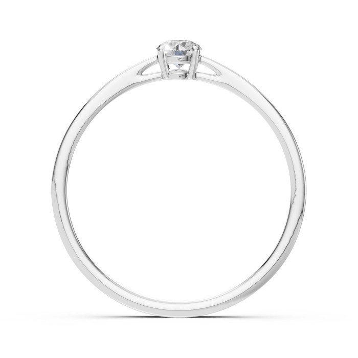 14K White Gold Diamond Ring “Solitaire XIX”