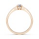 14K Red Gold Diamond Ring “Solitaire XXXII”