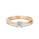 14K Red Gold Diamond Ring “Solitaire XXXII”