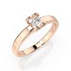 14K Red Gold Diamond Ring “Arcade”