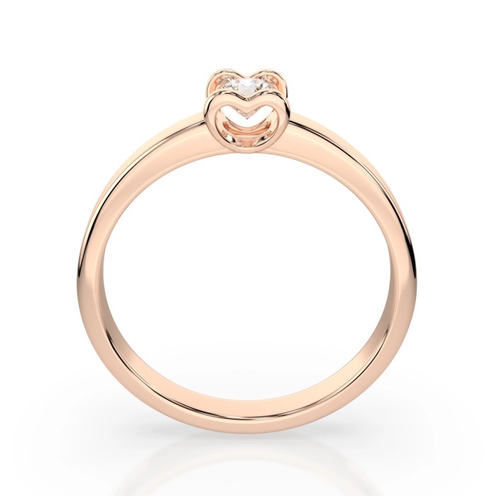 14K Red Gold Diamond Ring “Arcade”