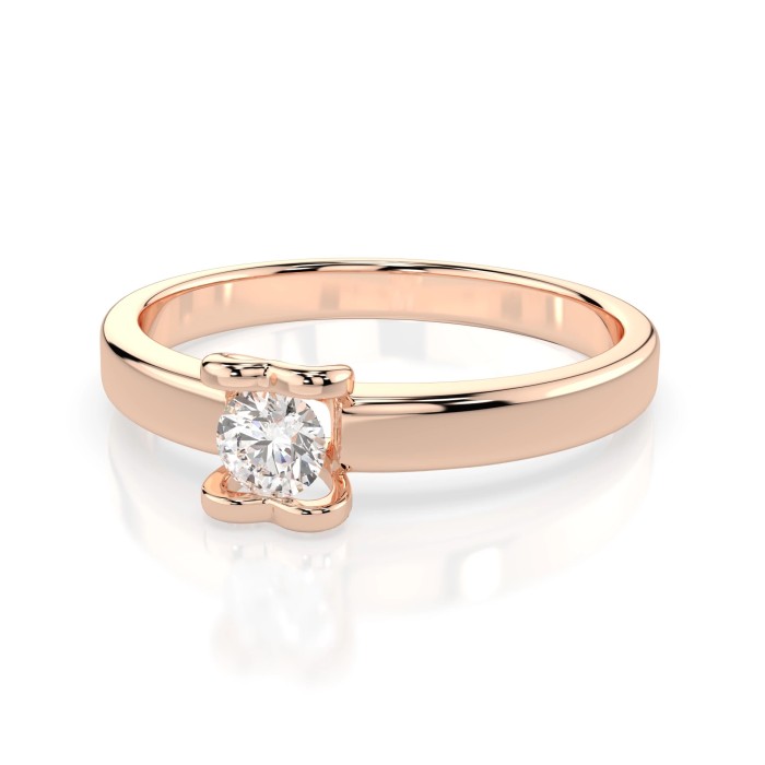14K Red Gold Diamond Ring “Arcade”