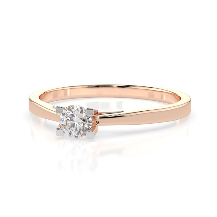 14K Red Gold Diamond Ring “Odeon”