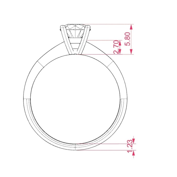 14K White Gold Diamond Ring “Nova Classica XXII”