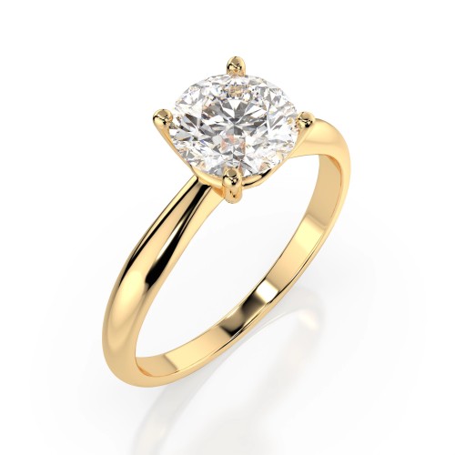 14K Yellow Gold Diamond Ring “Classic XX”