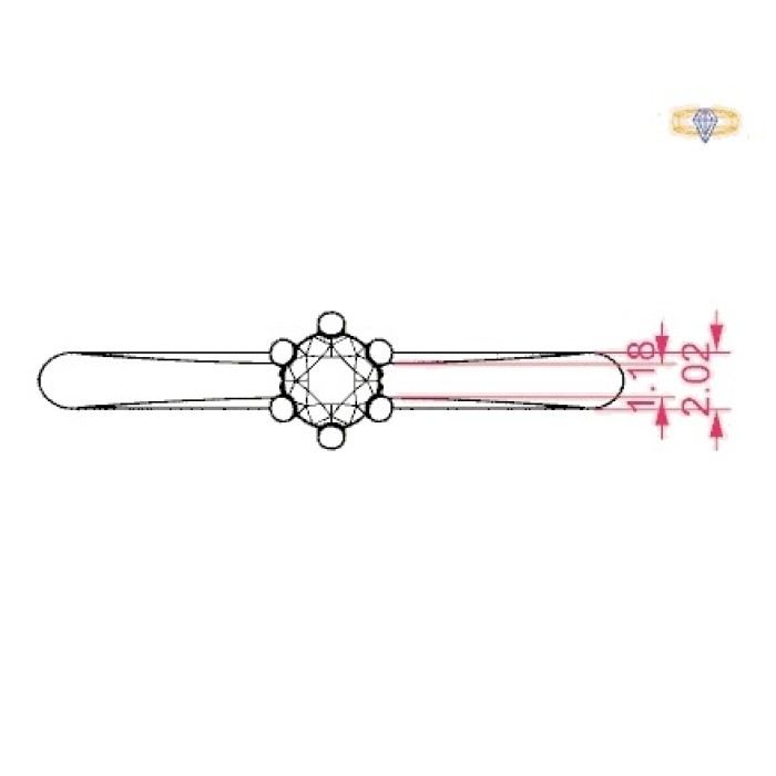 14K Red Gold Diamond Ring “Odessa”