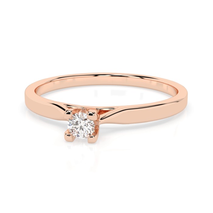 14K Red Gold Diamond Ring “Clarity IV”