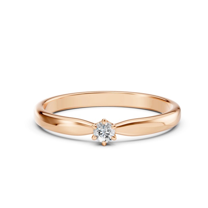 14K Red Gold Diamond Ring “Tokyo LVII”