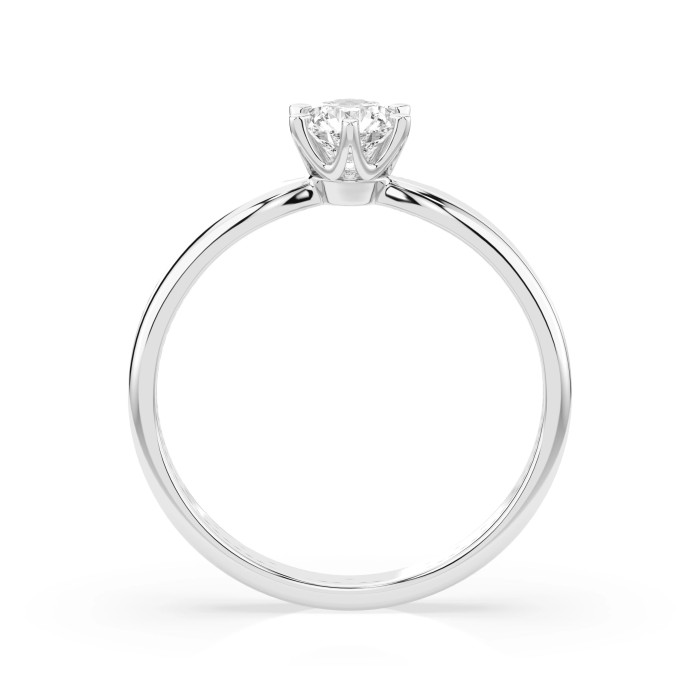 14K White Gold Diamond Ring “Solitaire XXXI”